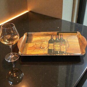 Kay Dee Designs Wine Themed Melamine Serving Tray Rustic Vineyard Bar Decor